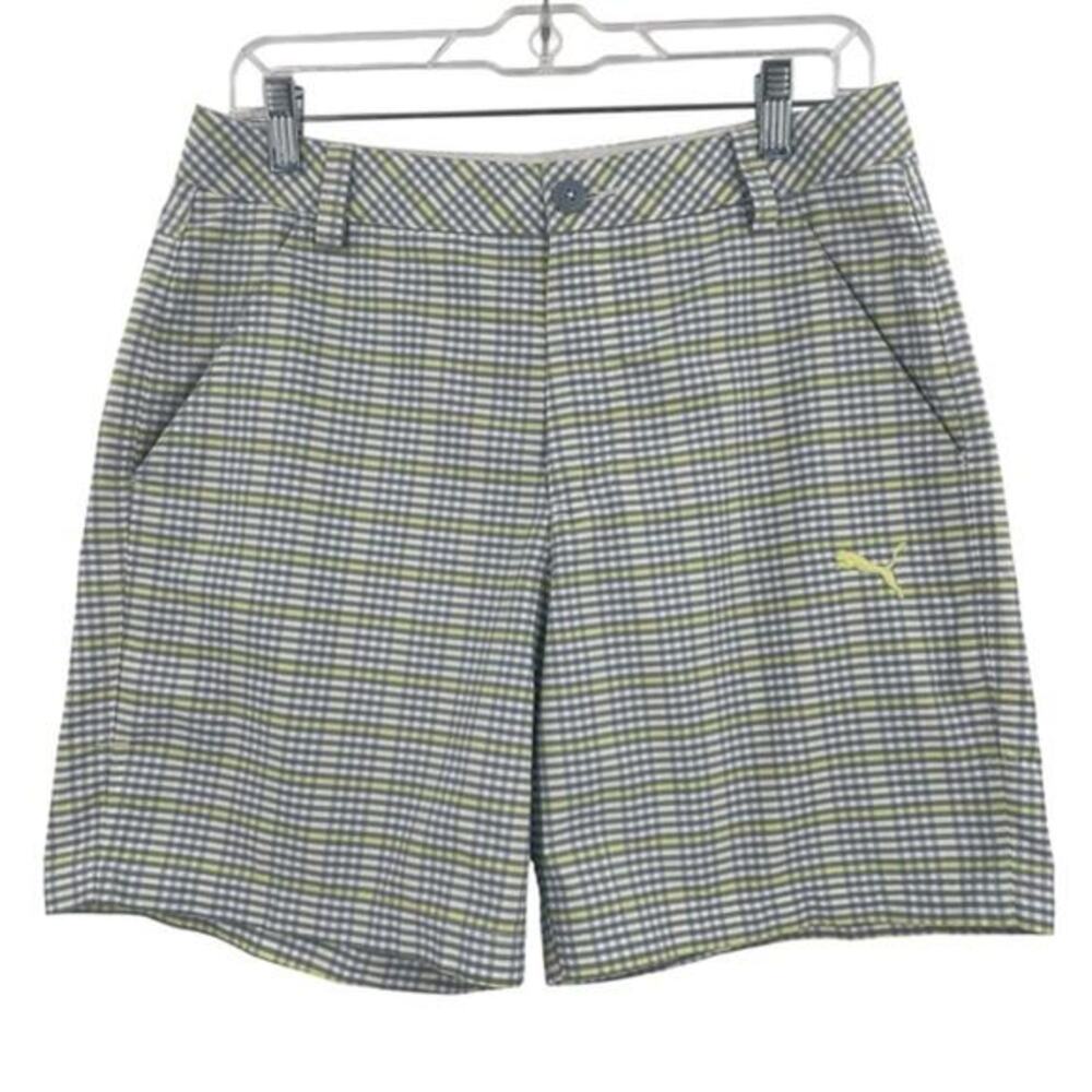 Mens Puma Golf Dry Cell Shorts Size 30 Plaid